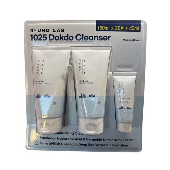 Round Lab 1025 Dokdo Cleanser 150ml x 2 & 40ml travel - Picture 1 of 2